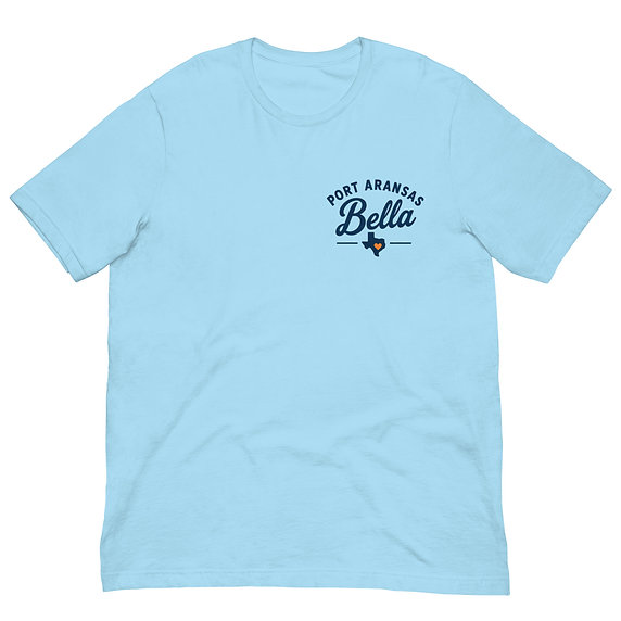 Bella Coastal Sunset T-Shirt Front — Port Aransas, Texas